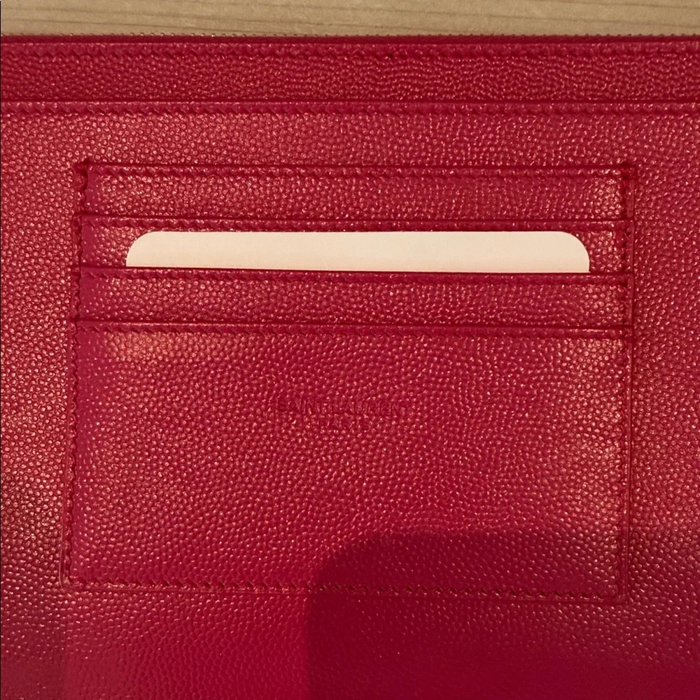 Yves Saint Laurent Fuchsia Quilted Wristlet - Picture 4 of 4